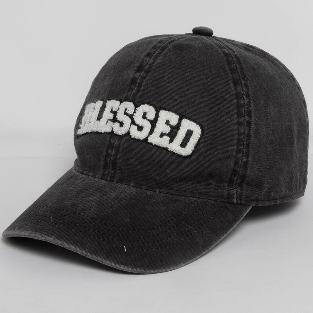 3D BLESSED Embroidered Patch Cotton Baseball Cap