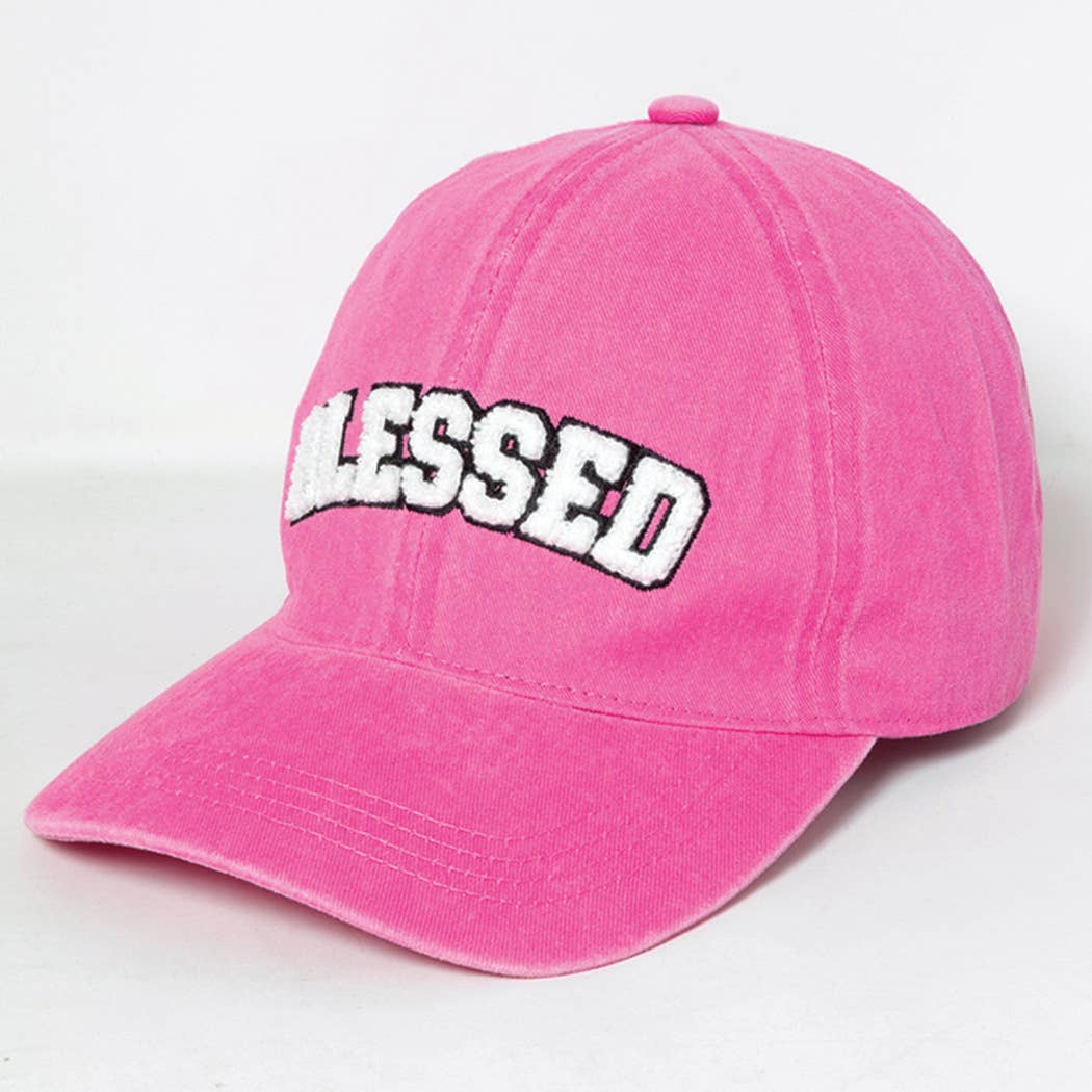3D BLESSED Embroidered Patch Cotton Baseball Cap