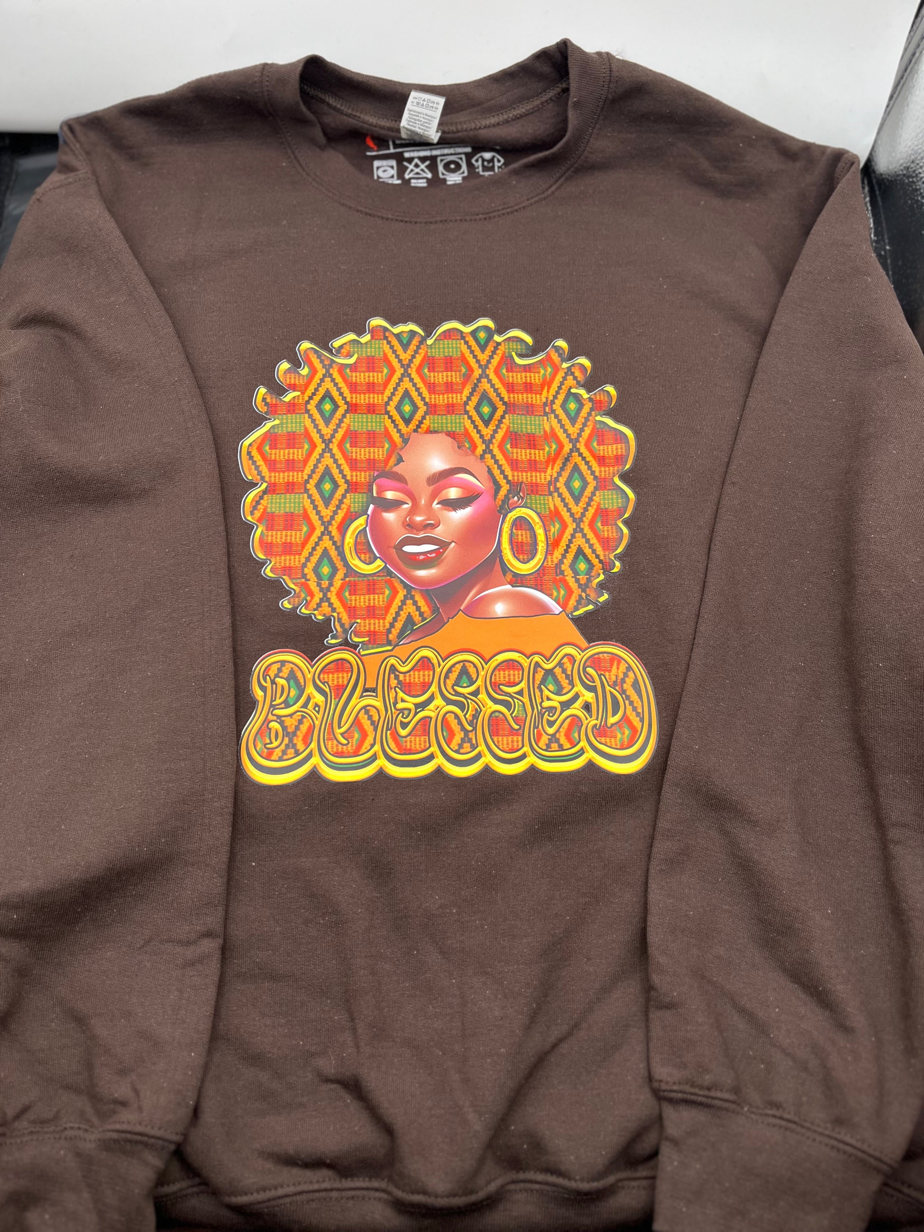 Blessed in Kente Sweatshirt