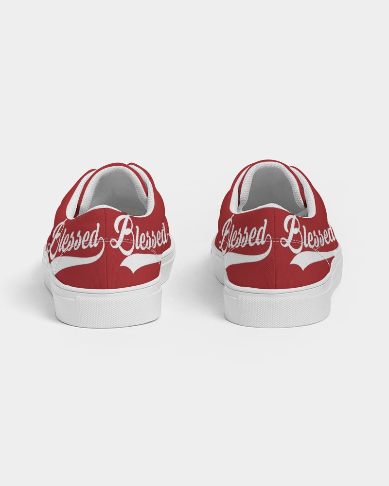 Blessed in Red Canvas Women's Lace Up Canvas Shoe