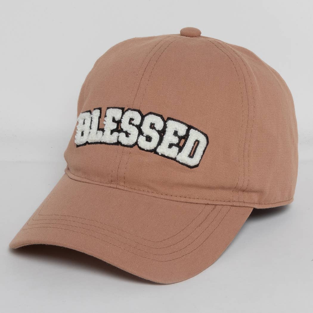 3D BLESSED Embroidered Patch Cotton Baseball Cap
