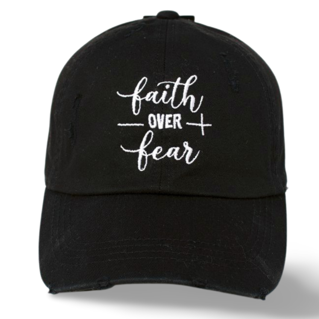 Faith over Fear Embroidered Baseball cap