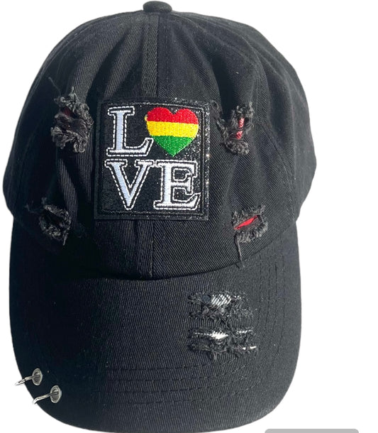 Love distressed  hat
