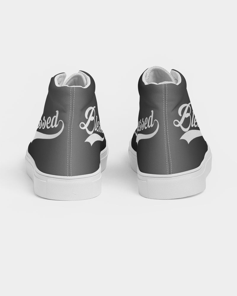 Blessed in black ombre Men's Hightop Canvas Shoe