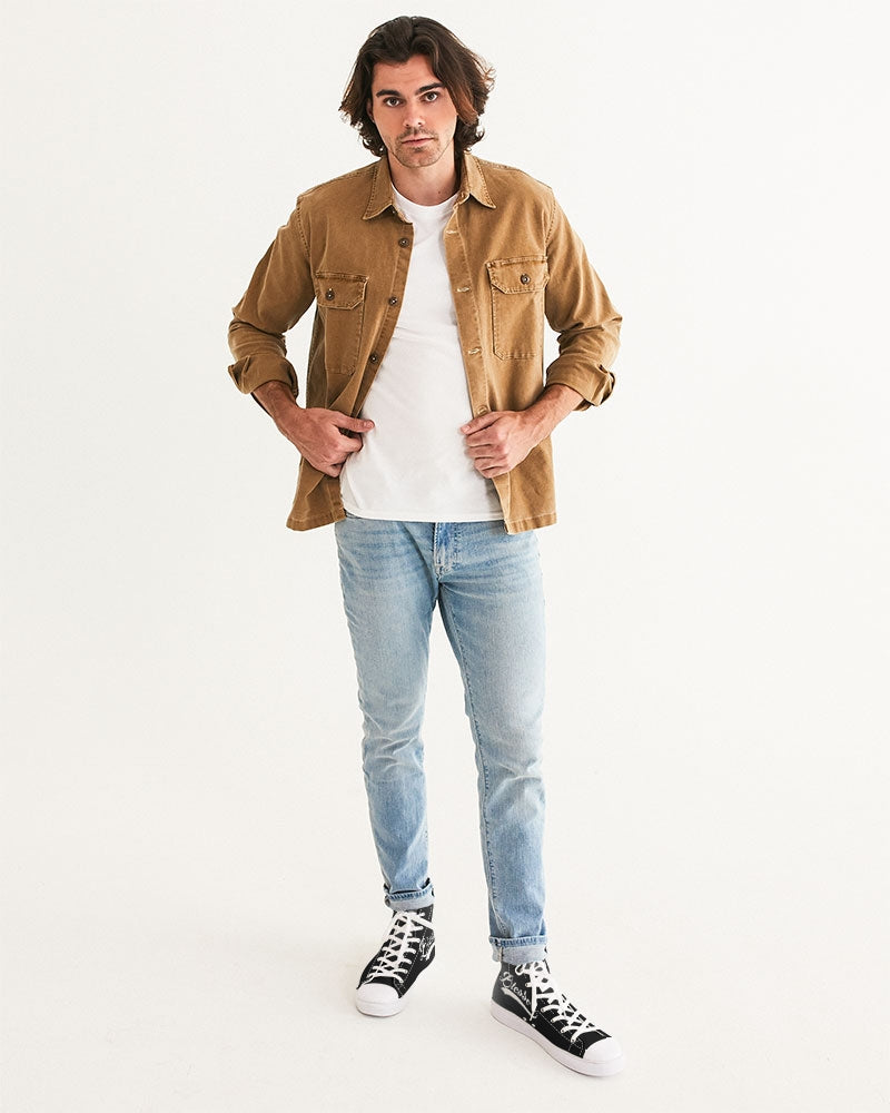 Blessed in black ombre Men's Hightop Canvas Shoe