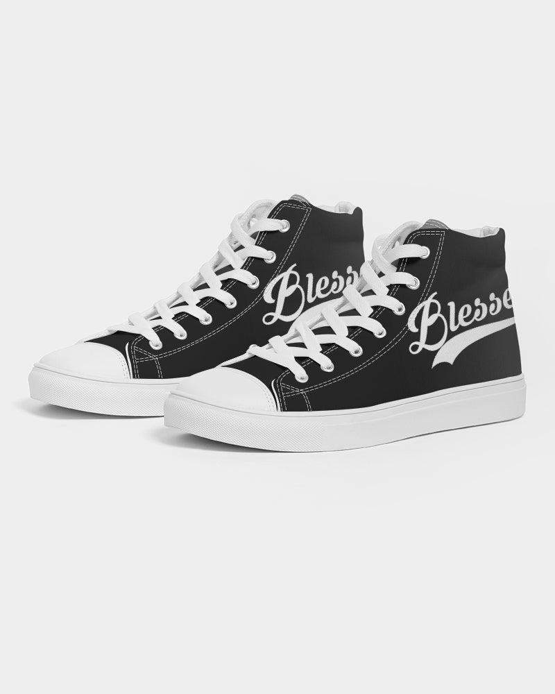 Blessed in black ombre Men's Hightop Canvas Shoe