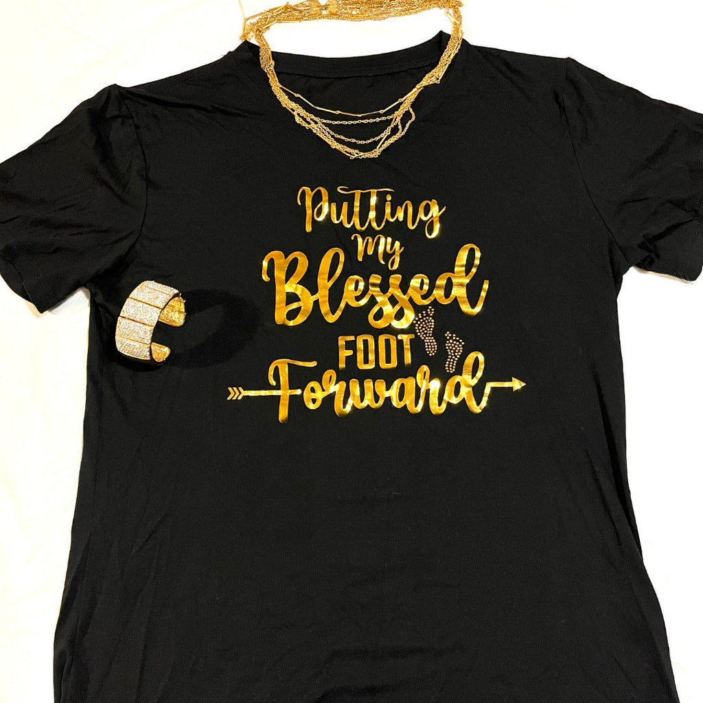 Women's Bling Tee Gold