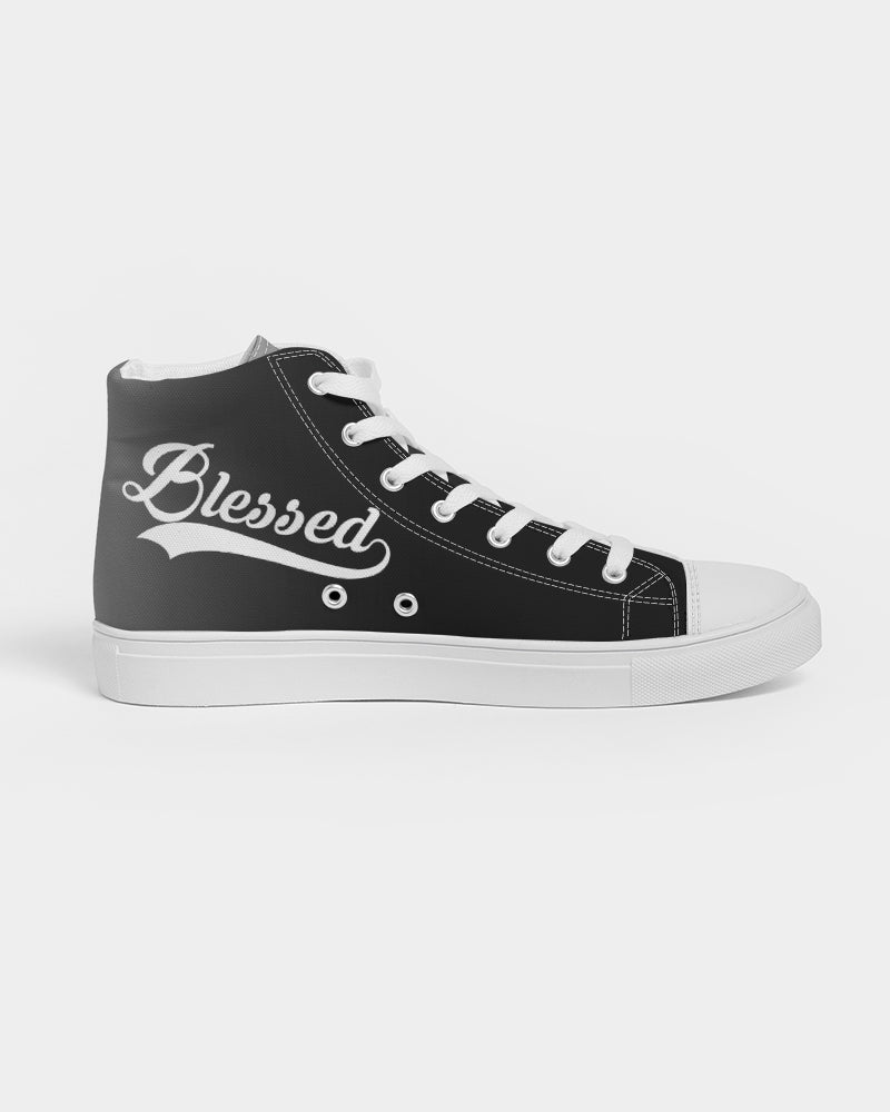 Blessed in black ombre Men's Hightop Canvas Shoe