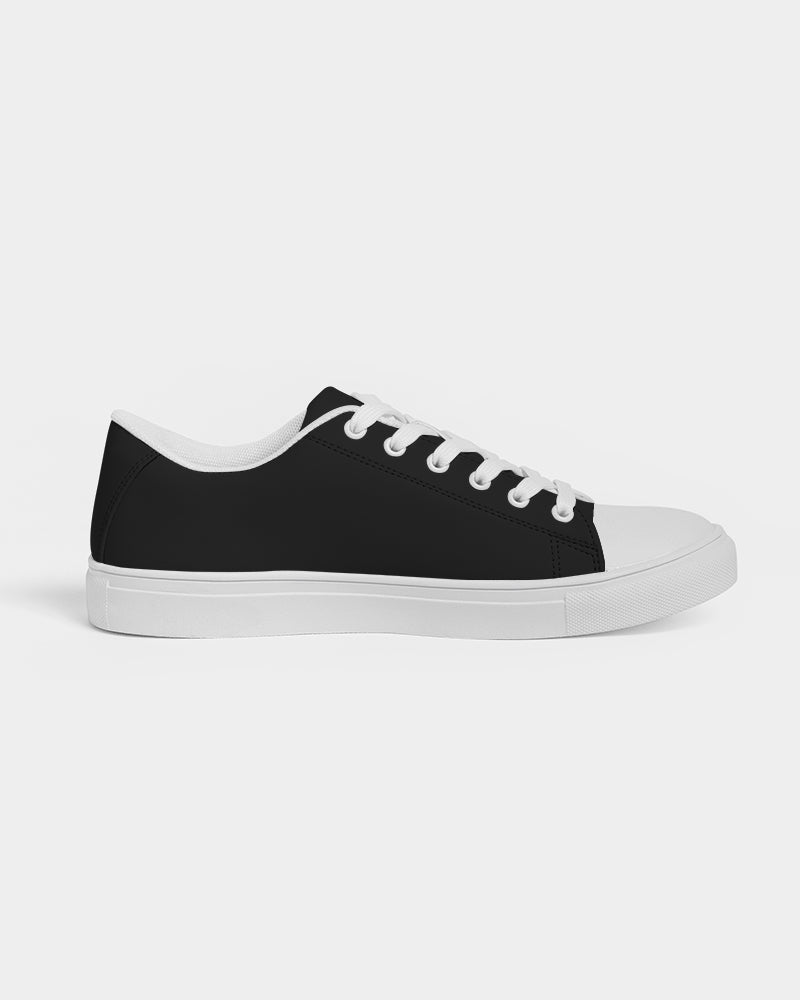 Women's Faux-Leather Sneaker- Simply blessed -white toe