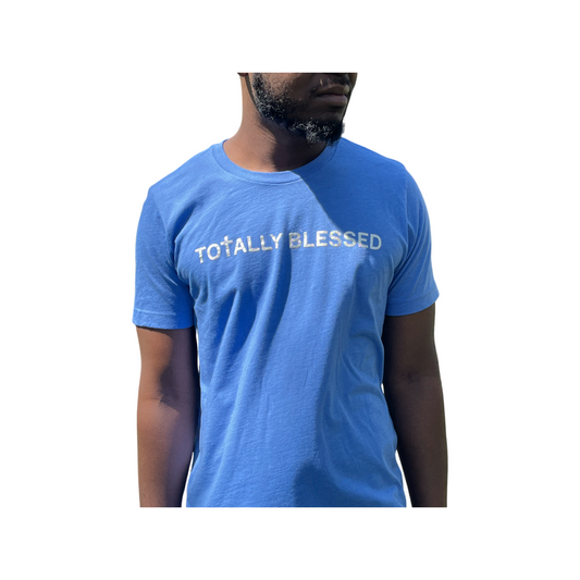 Totally Blessed Silver Metallic lettering